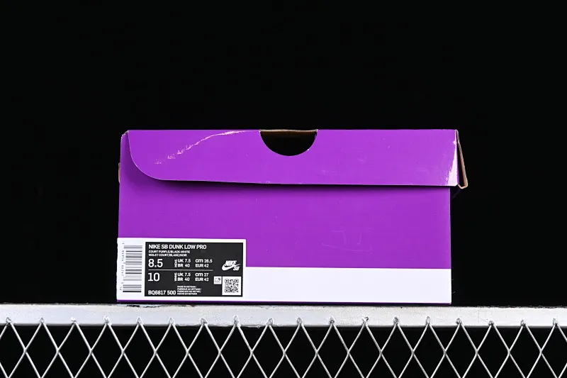All categories Nk SB Dunk series Nk SB Dunk Low low-top sneakers Nk SB Dunk Low "Court Purple" black purple North Carolina blue low-top casual sports skateboard shoes BQ6817-500